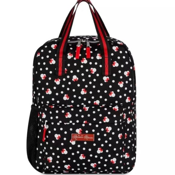 Disney Handbags - Disney Red White Navy Allover Polka Dot and Minnie Mouse Icon Print Backpack NWT